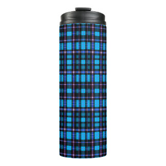 Vibrant Plaid Tartan Pattern Fabric Thermosbeker
