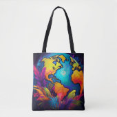 Vibrant Planet - Tropical Earth Design Tote Bag (Voorkant)