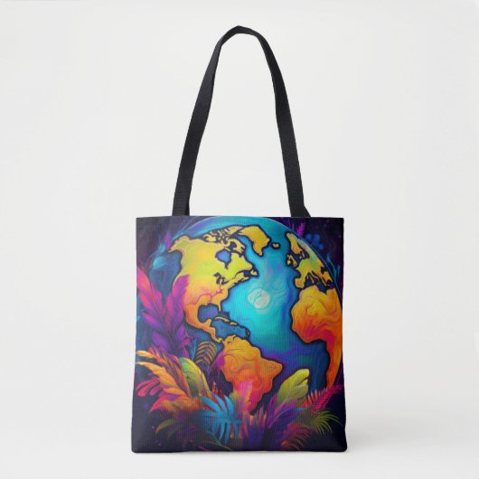 Vibrant Planet - Tropical Earth Design Tote Bag (Voorkant)