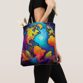 Vibrant Planet - Tropical Earth Design Tote Bag (Dichtbij)