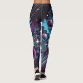 Vibrant Planetaire Galaxy Vrouwen Leggings (Achterkant)