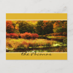 Vibrant Poconos Autumn Scene Briefkaart