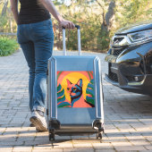 Vibrant Pop Art Cat Portrait Sticker (Koffer Insitu)