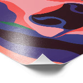Vibrant Pop Art Cow Face Portrait Foto Afdruk (Hoek)
