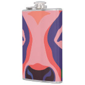 Vibrant Pop Art Cow Face Portrait Heupfles (Links)