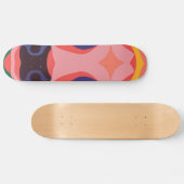 Vibrant Pop Art Cow Face Portrait Persoonlijk Skateboard (Horizontaal)