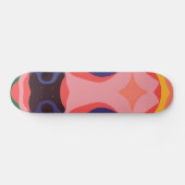 Vibrant Pop Art Cow Face Portrait Persoonlijk Skateboard (Horizontaal)