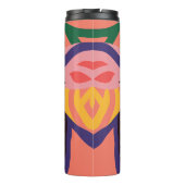 Vibrant Pop Art Cow Face Portrait Thermosbeker (Achterkant)