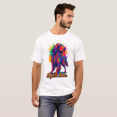 Vibrant Pop Art English Setter Dog T-shirt (Voorkant volledig)