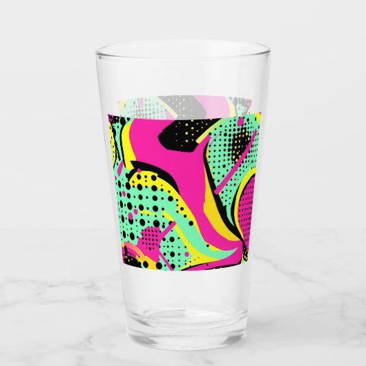 Vibrant Pop Art  Glas (Voorkant)