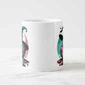 Vibrant Pop Art Witch Hat Pumpkin Halloween Grote Koffiekop (Voorkant)