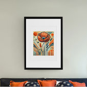 Vibrant Poppy Symphony Poster