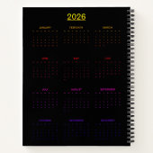 Vibrant Portrait with Colorful Headwrap  Notitieboek (Achterkant)