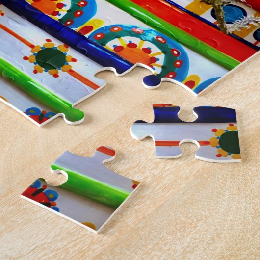 Vibrant Pottery on Rustic Taormina Staircase Legpuzzel (Zijkant)