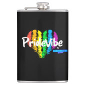 Vibrant PrideVibe Flask: Draag Pride met Regenboog Heupfles (Voorkant)