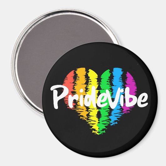 Vibrant PrideVibe: Laat je regenbooghart zien Magneet (Voorkant / Achterkant)