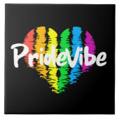 Vibrant PrideVibe: Laat je regenbooghart zien Tegeltje (Voorkant)