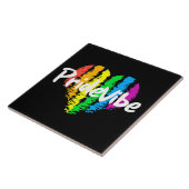 Vibrant PrideVibe: Laat je regenbooghart zien Tegeltje (Zijkant)