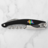 Vibrant PrideVibe: Ontkurken met Regenbooghart Kurkentrekker (Achterkant)