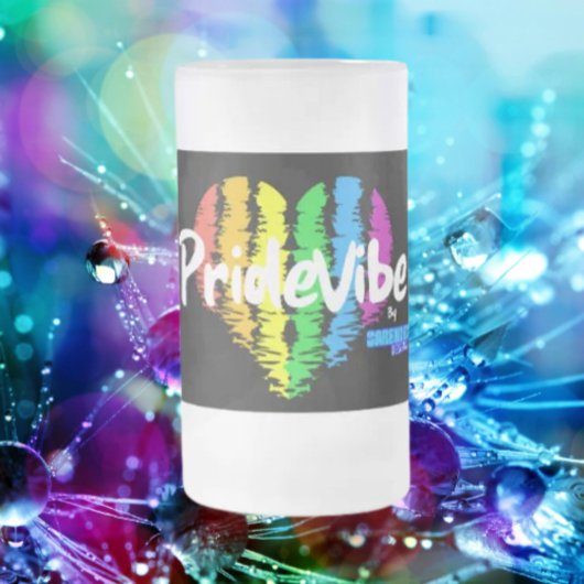 Vibrant PrideVibe: Proost met Regenbooghart Matglas Bierpul