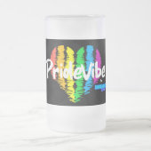 Vibrant PrideVibe: Proost met Regenbooghart Matglas Bierpul (Center)