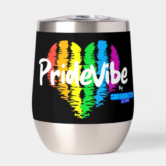 Vibrant PrideVibe: Sip in Rainbow Heart-stijl (Voorkant)