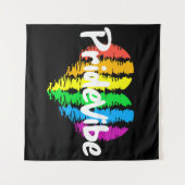 Vibrant PrideVibe Tapestry: Omarm je regenboog H Wandkleed (Voorkant (horizontaal))