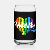 Vibrant PrideVibe: Toast met Regenbooghart Blikvorm Glas (Voorkant)