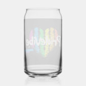 Vibrant PrideVibe: Toast met Regenbooghart Blikvorm Glas (Achterkant)