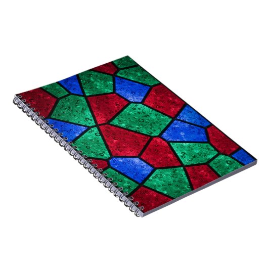Vibrant Prism Rainbow Glass Mosaic Notebook Notitieboek (Rechterzijde)