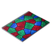 Vibrant Prism Rainbow Glass Mosaic Notebook Notitieboek (Linkerzijde)