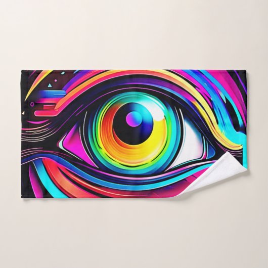 Vibrant Psychedelic Eye Art Bad Handdoek (Handdoek)