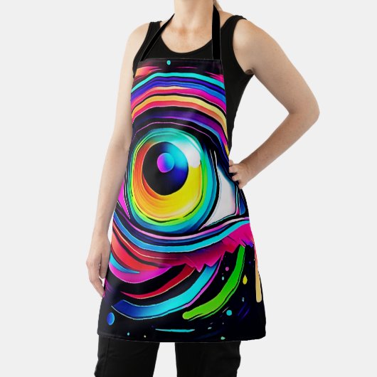 Vibrant Psychedelic Eye Art Schort (Insitu)