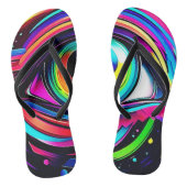 Vibrant Psychedelic Eye Art Teenslippers (Voetbed)