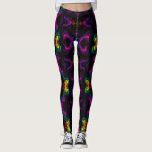Vibrant Psychedelic Pattern | Neon Kaleidoscope Leggings (Voorkant)