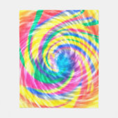 Vibrant Psychedelic Tie Dye Fleece Deken (Voorkant)