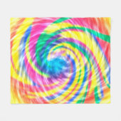 Vibrant Psychedelic Tie Dye Fleece Deken (Voorkant (Horizontaal))