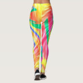 Vibrant Psychedelic Tie Dye Leggings (Achterkant)