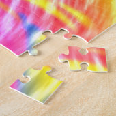Vibrant Psychedelic Tie Dye Legpuzzel (Zijkant)