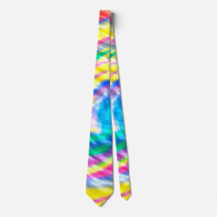 Vibrant Psychedelic Tie Dye Stropdas