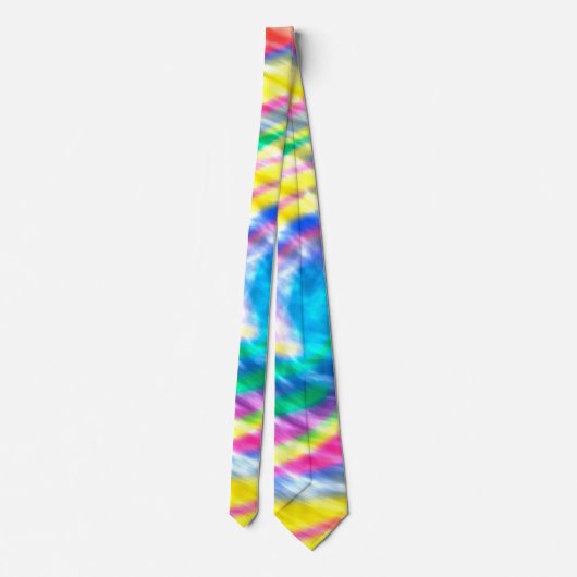 Vibrant Psychedelic Tie Dye Stropdas (Achterkant)