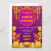 Vibrant Punjabi Jaggo Night Invitation Card Kaart (Voorkant / Achterkant)