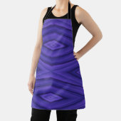 Vibrant purple apron with geometric pattern  schort (Insitu)