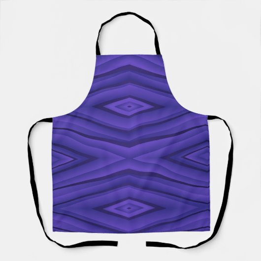 Vibrant purple apron with geometric pattern  schort (Voorkant)