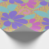 Vibrant Purple & Pink Floral Pattern Wrapping  Cadeaupapier (Hoek)