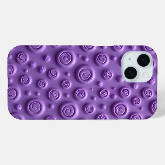 Vibrant Purple Spiral iPhone Case Aesthetic (Achterkant (horizontaal))