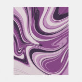 Vibrant Purple Swirl Abstract Art Fleece Deken (Voorkant)