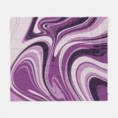 Vibrant Purple Swirl Abstract Art Fleece Deken (Voorkant (Horizontaal))