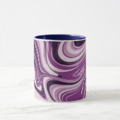 Vibrant Purple Swirl Abstract Art Mok (Midden)