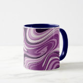 Vibrant Purple Swirl Abstract Art Mok (Voorkant rechts)